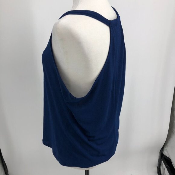 Dynamite Navy blue dressy flowy V-neck tank top  size M - Picture 7 of 11